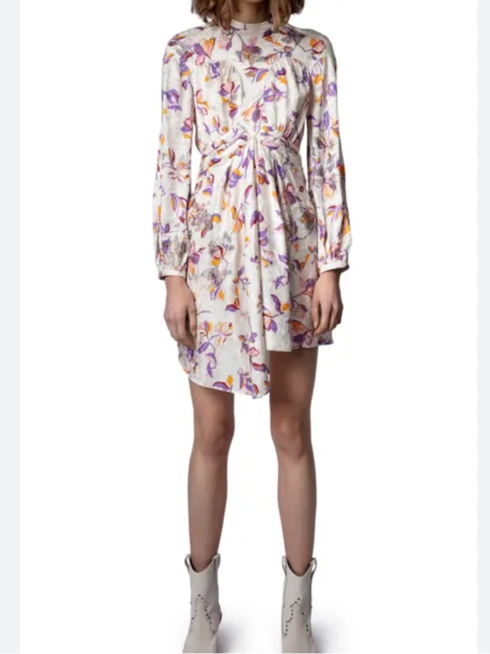 Zadig & Voltaire - Rivage Jac Cut Flowers Toile Dress Floral Dress Size Small